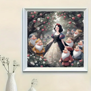 Preview: Diamond Painting Schneewittchen und die 7 Zwergen